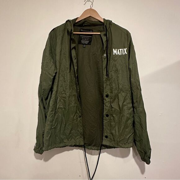 Matix Los Angeles Compton Surf Club Green Windbreaker Size Small - Picture 1 of 5